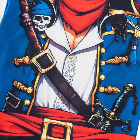 Okbebe Kids Pirate T-Shirts Halloween Boys Cosplay Buccaneer Captain Short Sleeve Tee in Kuwait