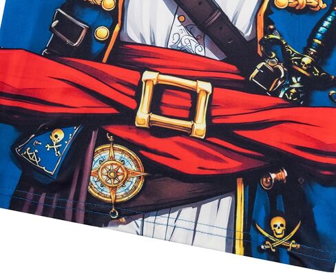 Okbebe Kids Pirate T-Shirts Halloween Boys Cosplay Buccaneer Captain Short Sleeve Tee in Kuwait