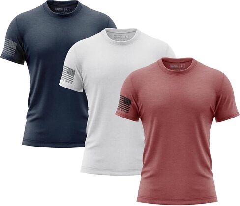 Men's Red, White, and Blue Fresh T-Shirt, American Classic Tee, USA & Freedom Style Shirt in Kuwait