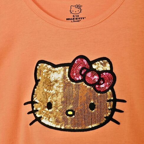 Hello Kitty Girls Tee Shirt with Sequins and Rhinestones - Fashion T-Shirt for Girls Clothing in Saudi Arabia