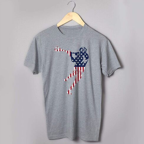 American Flag Silhouette T-Shirt | Guys Lacrosse Tees by ChalkTalk Sports | Multiple Colors | Youth and Adult Sizes in Saudi Arabia