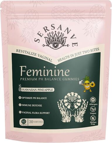 Vital Natural Feminine Balance Gummies for Women Health, Hawaiian Pineapple Flavor, Vegan, Gluten-Free ，Supports Women Vitality & Gut Health - 60 Gummies (1) in Saudi Arabia