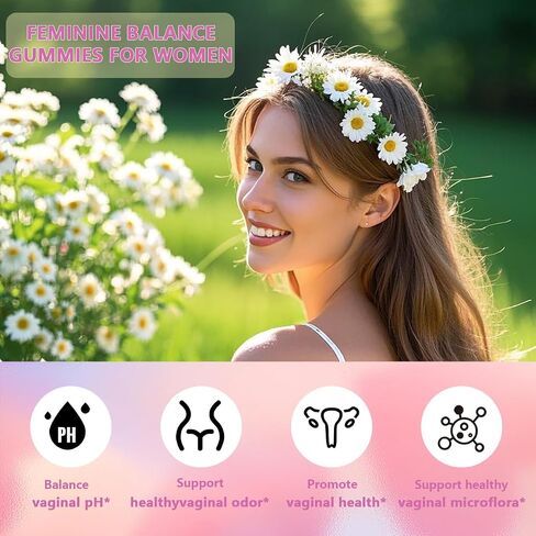 Vital Natural Feminine Balance Gummies for Women Health, Hawaiian Pineapple Flavor, Vegan, Gluten-Free ，Supports Women Vitality & Gut Health - 60 Gummies (1) in Saudi Arabia