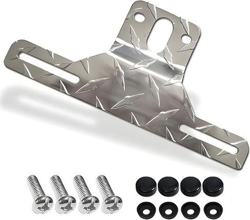 Trailer License Plate Bracket Frame, Aluminum License Plate Light Bracket Holder with Mounting Screws, Caps, Universal Tag Frame Car Accessories for Trailer Truck Boat in Saudi Arabia