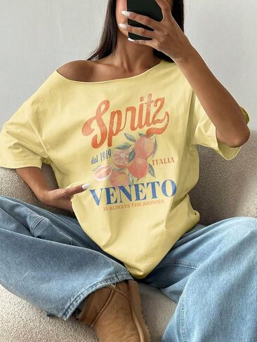 Soly Hux Women's Off the Counder Graphic Tees Exclize Scenters sport sport tshirtts summer summer in Saudi Arabia