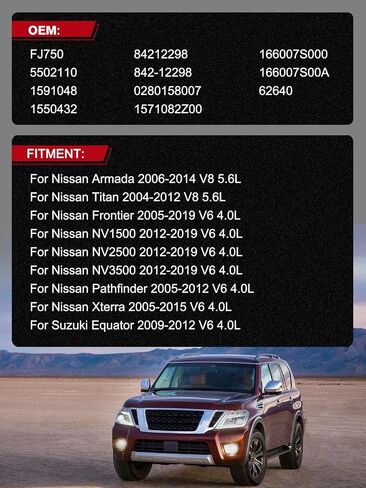 حاقنات الوقود FJ750 6pcs 4.0L 5.6L لنيسان أرمادا 06-14 ، تيتان 04-12 ، الحدود 05-19 ، NV1500/NV2500/NV3500 02-19 ، Pathfinder 05-12 ، Xterra 05-15 ، لـ Suzuki Equator 09-12،028018007 in Saudi Arabia