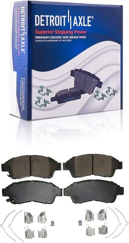 Detroit Axle - Brake Kit for 1993-1997 Toyota Corolla Geo Prizm Front Disc Brake Rotors Ceramic Brakes Pads 1994 1995 1996 Replacement Rear Brake Drums Brake Shoes in Saudi Arabia
