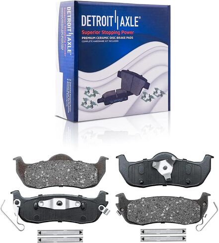 Detroit Axle - Brake Kit for Infiniti QX56 Nissan Pathfinder Armada Titan Disc Brake Rotors Ceramic Brakes Pads Replacement: 12.60" inch Front Rotors and 12.58" inch Rear Rotors in Saudi Arabia