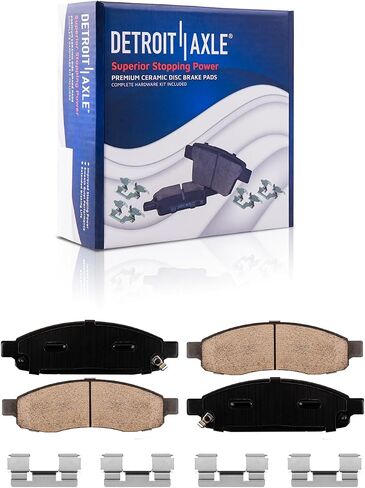 Detroit Axle - Brake Kit for Infiniti QX56 Nissan Pathfinder Armada Titan Disc Brake Rotors Ceramic Brakes Pads Replacement: 12.60" inch Front Rotors and 12.58" inch Rear Rotors in Saudi Arabia