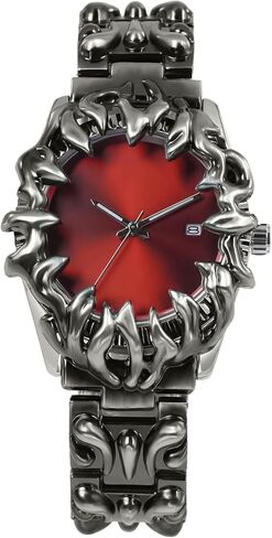 BARAMON Watch for Men Retro Fashion Vintage Wristwatch Casual Gothic Steampunk Quartz Analog Hand Watches Hip Hop Cool Alien Y2K Male Clock in Saudi Arabia