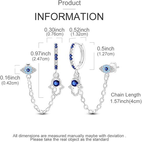 Parmuz Dangle Hoop Earrings for Women, 925 Sterling Silver Small Huggie Star Moon Butterfly Pearl Teardrop Chain tassel Dainty Drop Statement Earring in Kuwait