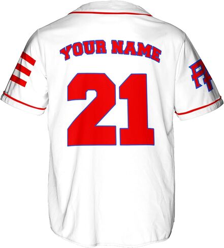 Thuhatree Store Name and Number Sports Puerto Rico AOP Baseball Jersey للجنسين XS-5XL ، ملابس Puerto Rico الرياضية in Saudi Arabia