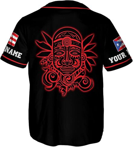 Thuhatree Store Name and Number Sports Puerto Rico AOP Baseball Jersey للجنسين XS-5XL ، ملابس Puerto Rico الرياضية in Kuwait