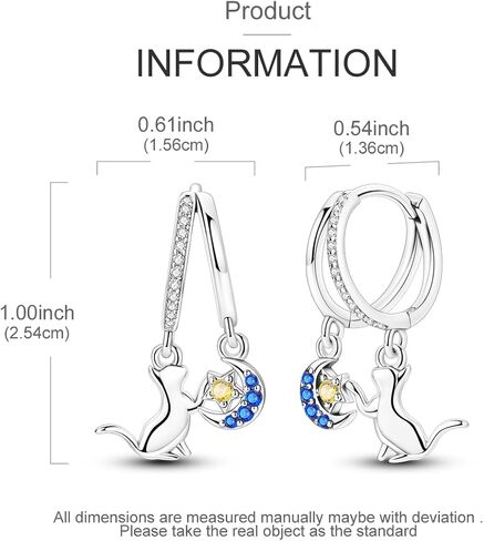 Parmuz Dangle Hoop أقراط للنساء ، 925 Sterling Silver Small Huggie Star Moon Butterfly Pearl Seardrop Chain Tassel Dainty Drop Drop in Saudi Arabia