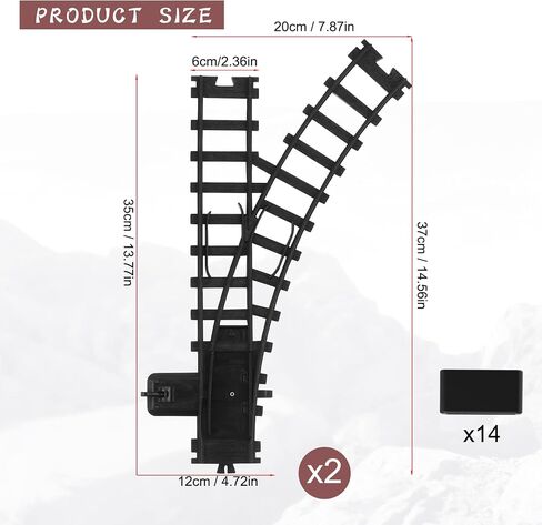 Hot Bee 6 Pcs Train Tracks Accessories Straight Train Track Railroad Building Toy Railway Rail with Snaps 9015 Trains Set,Gifts for 3 4 5 6 7 8+ Year Old Kids (Size：6cm-2.36in) in Saudi Arabia