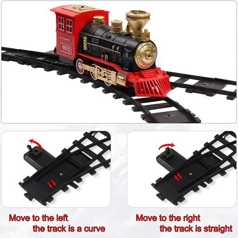 Hot Bee 6 Pcs Train Tracks Accessories Straight Train Track Railroad Building Toy Railway Rail with Snaps 9015 Trains Set,Gifts for 3 4 5 6 7 8+ Year Old Kids (Size：6cm-2.36in) in Saudi Arabia