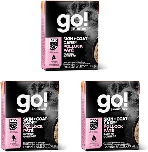يذهب! طعام الكلاب الرطب للعناية بالبشرة والمعطف - فطيرة الديك الرومي وسمك السلمون مع الحبوب - تغذية كاملة ومتوازنة لجميع مراحل الحياة، 12.5 أونصة in Kuwait