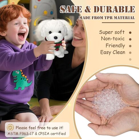 الكلب الكبير taba squishy ، لعبة التغذية الإجهاد الكلب المصنوعة يدويًا للبالغين/الأطفال ، تصميم كلب ناعم وناعم ، هدية مثالية للاسترخاء والمرح (لون كريم) in Kuwait