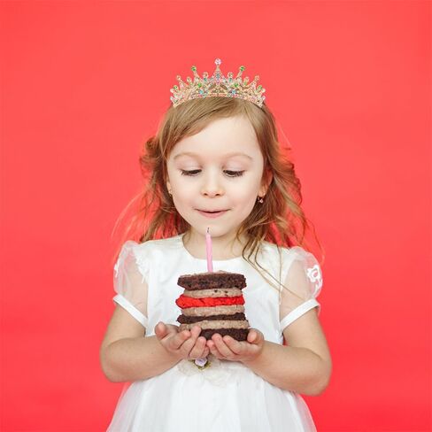 Ahoney Peach Tiara و Crown for Women ، Crystal Gold Crown Rhinestone Princess Peach Tiaras لعيد ميلاد الالتزامات حفلة عيد الهالوين in Kuwait