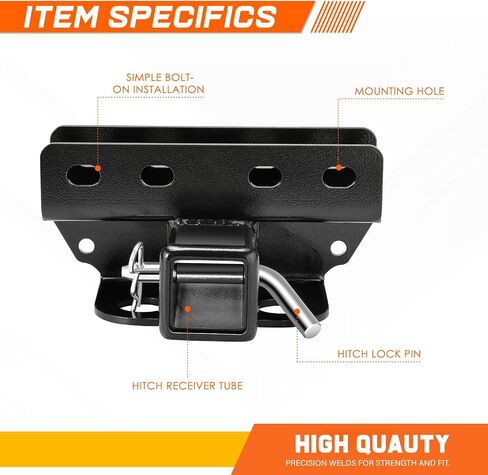 PM PERFORMOTOR Rear Class 3 Trailer Hitch 2" Receiver Compatible with 2021-2025 Ford Bronco, Black in Saudi Arabia