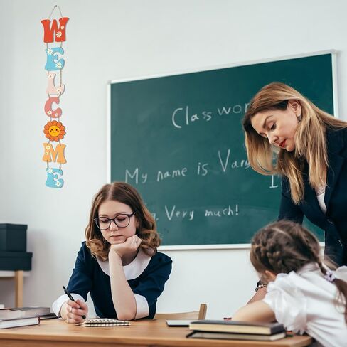 علامة ترحيب yousoontic لباب الفصل ، معلقة الترحيب بالعودة إلى العلامات الرأسية المدرسية لأبواب الفصل والجدران والديكور الداخلي (الرجعية) in Saudi Arabia