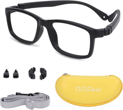 BiBiBear Kids/Teens Glasses - Unbreakable TR90 Frame, 180° Ultra Flexible, Lightweight & Safe Glasses for Kids Age 2-15 in Saudi Arabia