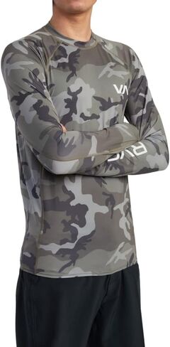 RVCA Men's RVCA L/S Rashguard Camo Medium in Saudi Arabia