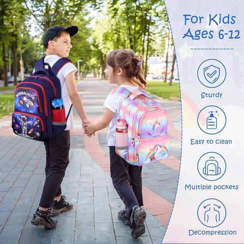 Kids Backpack for Boys Girls Children Bookbags for Preschool Elementary Middle School Lightweight Teen School Bags Backpacks in Kuwait