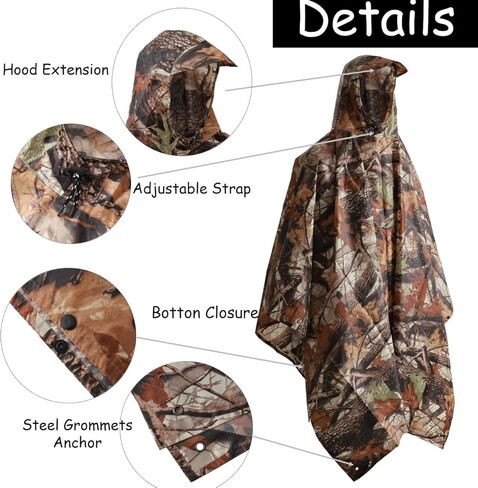بالإضافة إلى الحجم ، معطف المطر الكبار مع غطاء محرك السيارة ، ومقاوم للماء Camo Poncho ، و Army Poncho للتخييم ، والمشي لمسافات طويلة ، وصيد الأسماك ، والسفر والهواء الطلق. in Kuwait