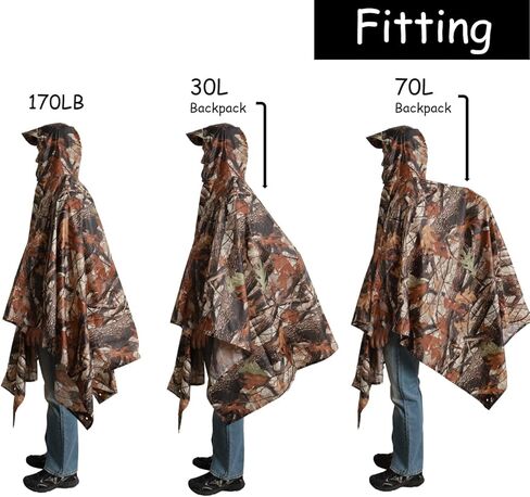 بالإضافة إلى الحجم ، معطف المطر الكبار مع غطاء محرك السيارة ، ومقاوم للماء Camo Poncho ، و Army Poncho للتخييم ، والمشي لمسافات طويلة ، وصيد الأسماك ، والسفر والهواء الطلق. in Kuwait