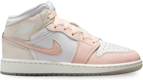 Air Jordan 1 Mid SE Big Kids' Shoes (HJ5940-100, Sail/Sea Glass/Glacier Blue/Guava Ice) in Saudi Arabia