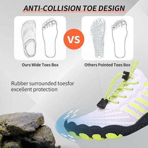 أحذية مؤرضة للنساء رجال ، أحذية حافي القدمين غير قابلة للانزلاق إصبع القدم ، ارتفاع الوزن الخفيف قطرة الصفر الجاف السريع in Kuwait