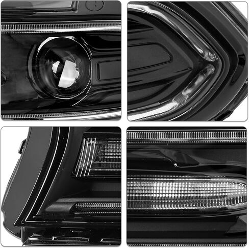 Headlight Assembly Replacement for 15-22 Dodge Charger [HID/Xenon Type] Projector Headlamp w/LED DRL LH (Left/Driver Side) Ballast Included in Saudi Arabia