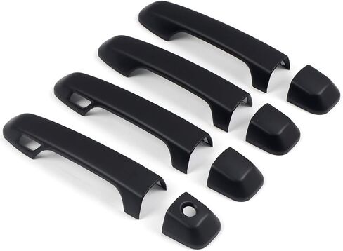 HIGH FLYING for Toyota 4Runner 5th Gen. 2010-2024 Car ABS Matte Black Side Door Handles Cover Trim 8pcs (with Keyless Hole), NOT Fit Limited in Saudi Arabia