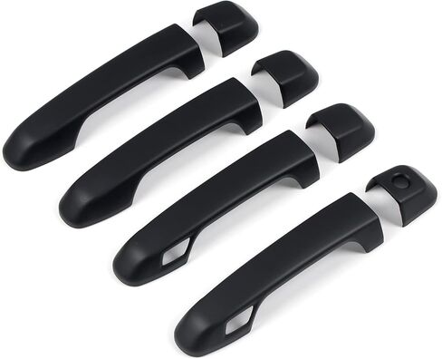 HIGH FLYING for Toyota 4Runner 5th Gen. 2010-2024 Car ABS Matte Black Side Door Handles Cover Trim 8pcs (with Keyless Hole), NOT Fit Limited in Saudi Arabia