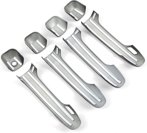 HIGH FLYING for Toyota 4Runner 5th Gen. 2010-2024 Car ABS Matte Black Side Door Handles Cover Trim 8pcs (with Keyless Hole), NOT Fit Limited in Saudi Arabia