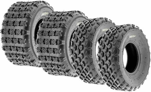Sunf 19x7-8 18x9.5-8 خفيفة الوزن ATV utv knobby إطار 6 PR A015-حزمة أسود in Saudi Arabia