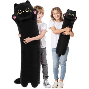 وسادة الجسم الطويلة الطويلة التي تصممها الفنانين ، حشو إضافي للراحة ، هدية حيوانية محشوة بجودة متميزة لصديقتها أو محبي القط (وسادة الجسم الوردي 36 بوصة) in Kuwait