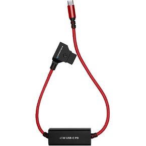 كوندور بلو | كابل توصيل الطاقة المضفر لشاحن D-Tap/P-Tap مقاس 16 بوصة إلى USB-C PD ثنائي الاتجاه على شكل حرف V للكاميرات عديمة المرآة والهواتف وأجهزة الكمبيوتر المحمولة والمزيد | أسود داكن in Kuwait