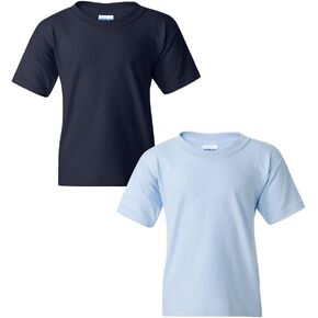 Gildan Youth Heavy Cotton T-Shirt, Style G5000B, 2-Pack XL-Navy-LightBlue in Saudi Arabia