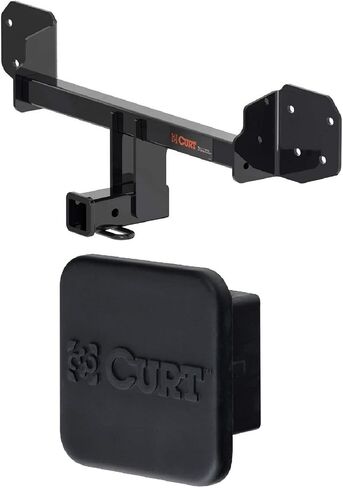 Curt 13410 22272 Class 3 Trailer Hitch with 2 Inch Receiver and 2 Inch Rubber Hitch Tube Cover Bundle for 10-19 Subaru Outback in Saudi Arabia