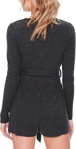 Forever 21 Women's Self-tie Belted Surplice Romper in Kuwait