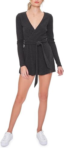 Forever 21 Women's Self-tie Belted Surplice Romper in Kuwait