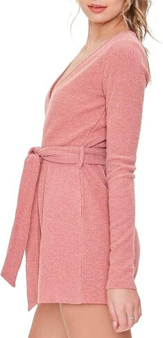 Forever 21 Women's Self-tie Belted Surplice Romper in Kuwait