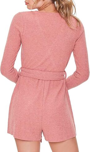 Forever 21 Women's Self-tie Belted Surplice Romper in Kuwait