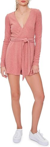 Forever 21 Women's Self-tie Belted Surplice Romper in Kuwait