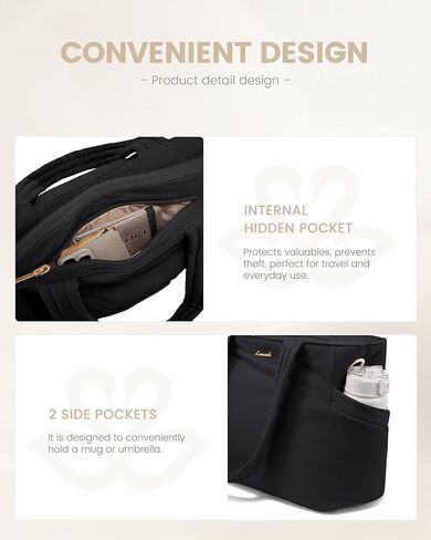 LOVEVOOK Laptop Bag for Women, Lightweight Puffy Work Tote Bag with Clutch Purse, 15.6 Inch Computer Briefcase Bag in Saudi Arabia