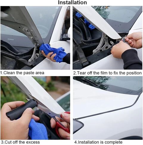 4M Car Hood Sealing Strip Noise Insulation Z Type Rubber Engine Cover Trim Edge Weatherstrip Sealant Band Auto Protector Seal in Saudi Arabia