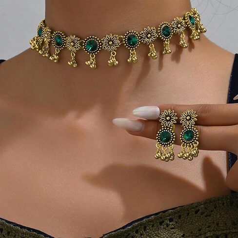 Frodete Indian Jewelry Sets for Women Indian Jhumka Earrings Bollywood Earrings Vintage Boho Wedding Jewelry in Saudi Arabia
