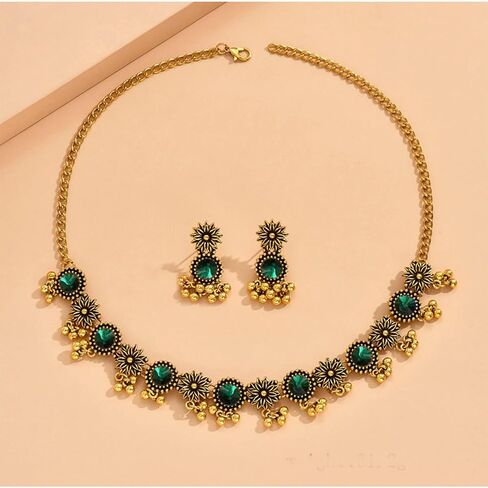 Frodete Indian Jewelry Sets for Women Indian Jhumka Earrings Bollywood Earrings Vintage Boho Wedding Jewelry in Saudi Arabia